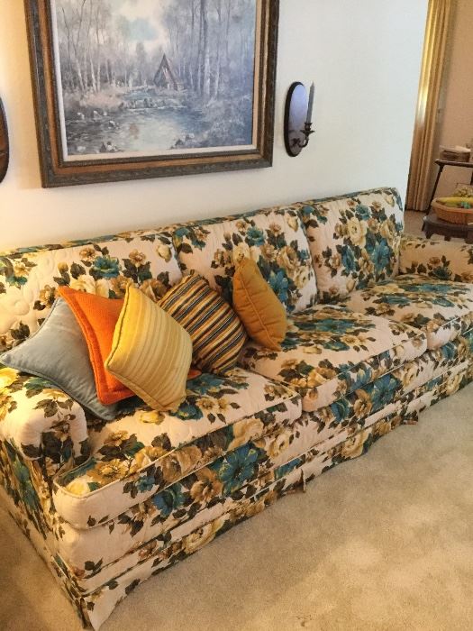 Ethan Allen floral couch