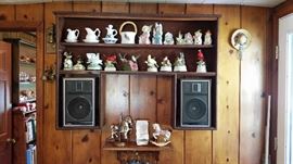 Custom Hand-Build Wall Shelf - also for sale, including Speakers.