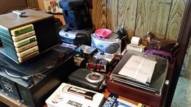 VHS TAPES or  8-Track Tapes, Turn-Table, Radio's. Desk-top Calculator, and more.