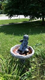 Concrete bird bath 