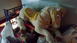 Oversized stuffed pony 