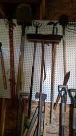 Lawn & Garden Tools: Axes/ Pick Axes/ Shovels/ Push Brooms.
