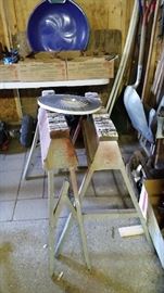 Folding Metal Saw Horses.