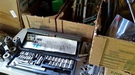Socket Sets: 1/4, 3/8 & 1/2" drives Sae & Metric.