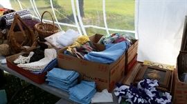 Bath & kitchen towels, place matts, Baskets & MORE.