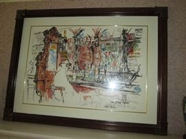 Signed Leroy Neiman lithograph