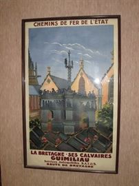 Large French vintage railway poster
