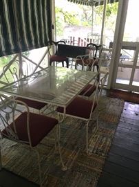 Glass top table and chairs
