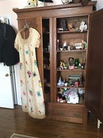 Armoire, vintage embroidered dress