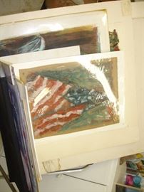 Large collection of monoprints