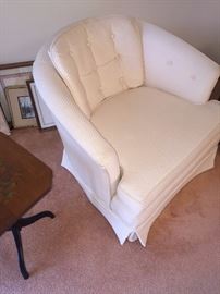 CREAM SWIVEL CHAIRS-2 AVAILABLE