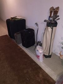 GOLF CLUBS AND LUGGAGE
