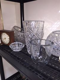 FINE CRYSTAL VASES AND BOWLS