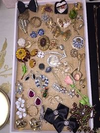 VINTAGE AND RHINESTONE JEWELRY-SOME SIGNED