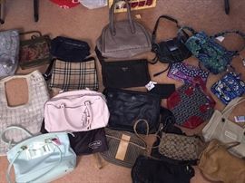 DESIGNER HANDBAGS-GUCCI SUITCASE, COACH, VERA BRADLEY, PRADA, FENDI AND MORE