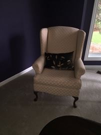 CREAM WINGBACK CHAIRS-2 AVAILABLE