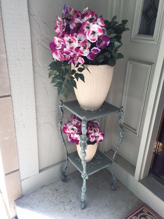 BEAUTIFUL WROUGHT IRON FLOWER STANDS