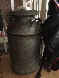 Antique milk can
