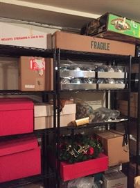 Lots of decor for Christmas, Easter and Halloween. 