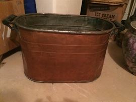 Vintage copper tub