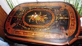 Inlaid Victorian Lamp Table