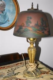 Reverse Painted Lamp