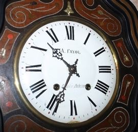 French Inlaid Wall Clock