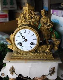 Metal Figural Clock