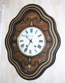 French Inlaid Wall Clock