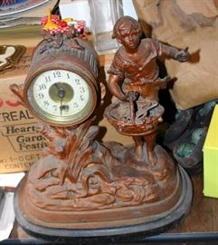 Metal Figural Clock