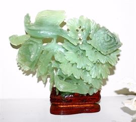 Carved Jade Flowers & Birds