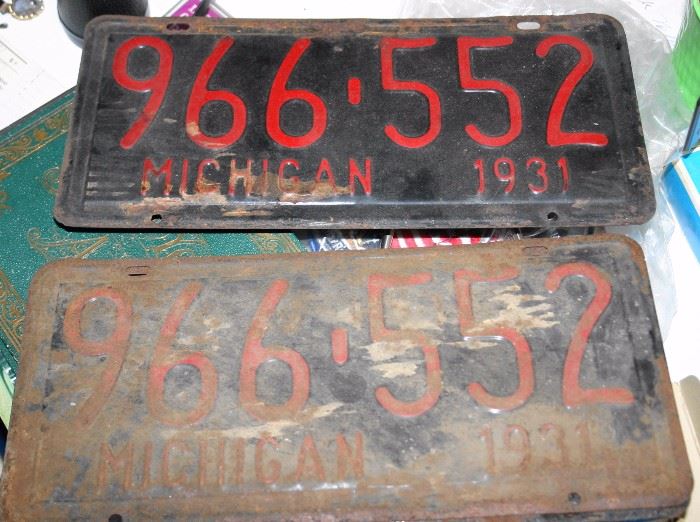 1931 MI License Plates