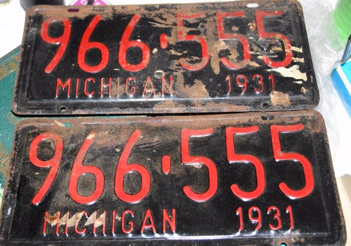 1931 MI License Plates