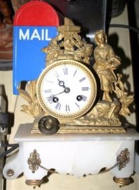 Metal Figural Clock