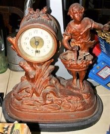 Metal Figural Clock