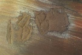  Carved Wooden 5 ½ Foot Tall Black Slave Art Sculpture dated 1887;