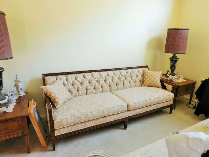 Chesterfield style mid century sofa