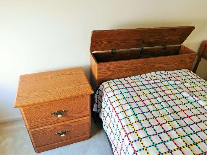 twin bed with headboard storage unit