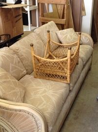 Bamboo rattan sofa and love seat set