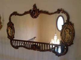 Italian mirror with frescoes
