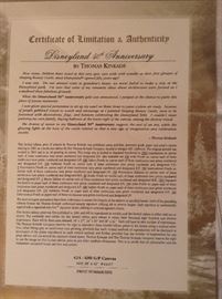 Thomas Kinkade certificate of authenticity