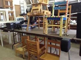 Solid wood children's chairs