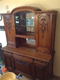 Antique oak hutch