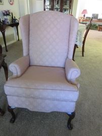 WING BACK CHAIR IN SUBTLE COLOR
