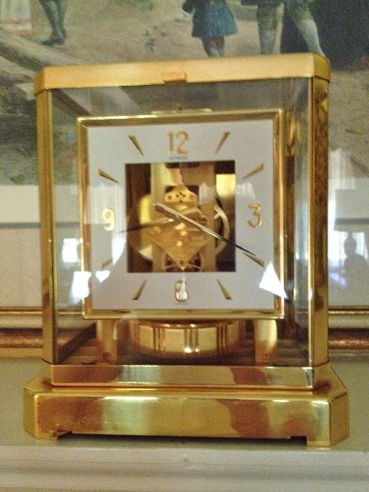 Jaeger LeCoultre square dial Atmos mantle clock model 528-6 dates back to the 60's--looks and runs great