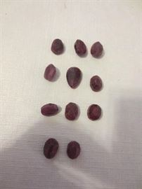 Raw-cut rubies