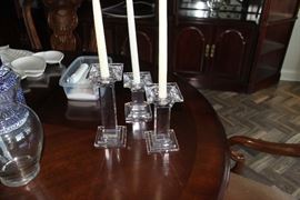 Crystal candlesticks. 