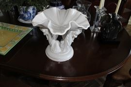 Ceramic angel compote.