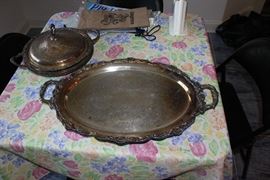 Silver plate platter.