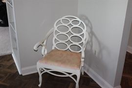 Second oval pattern back arm chair.